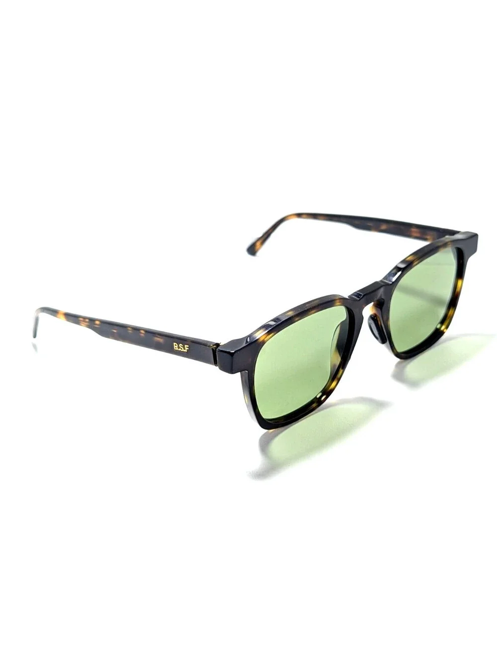 R.S.F Casual Green UV Black Tortoiseshell Square Women's Fashion Sunglasses